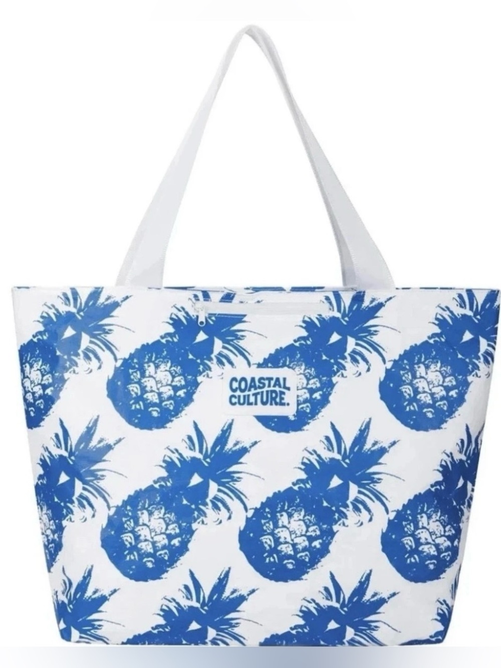 Coastal Culture Everyday Tote Bag Pineapple Beach Pool Travel Zipper XL